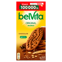 belVita Breakfast Ciastka zbożowe o smaku kakaowym z kawałkami czekolady 300 g (6 x ) (300 g)