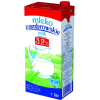 Zambrowskie Mleko 3,2 % tł. 1L (zgrzewka) (12 szt)