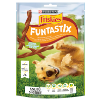 Friskies Funtastix Karma dla psów wyśmienity smak bekonu i sera (175 g)