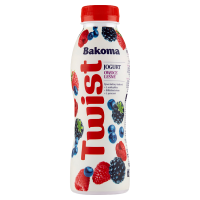 Bakoma jogurt twist owoce leśne (butelka) (380 g)