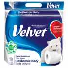 Velvet Delikatnie Biały Papier toaletowy (4 szt)