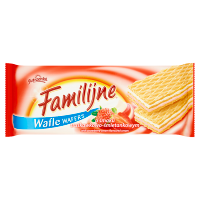 Familijne Wafle o smaku truskawkowo-śmietankowym (180 g)
