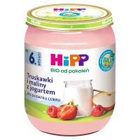 HiPP BIO Truskawki i maliny z jogurtem po 6 miesiącu