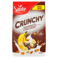 Sante Crunchy Chrupiące płatki bananowe z czekoladą (350 g)