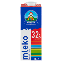 Łowickie Mleko 3,2% tł. UHT 1L (zgrzewka) (12 szt)