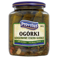 Provitus Ogórki konserwowe cukero słodkie (640 g)