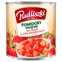 Pudliszki Pomidory krojone bez skórki w soku pomidorowym (2,52 kg)