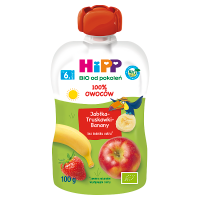 HiPP BIO Wesołe Owoce Jabłka-Truskawki-Banany po 6 miesiącu (90 g)