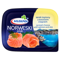 Mlekpol Norweski smak Serek topiony z łososiem i koprem (150 g)