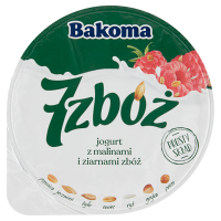 Bakoma 7 zbóż Jogurt z malinami i ziarnami zbóż