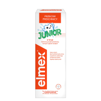 elmex Junior Płyn do płukania jamy ustnej z aminofluorkiem bez alkoholu dla dzieci 6-12 lat (400 ml)
