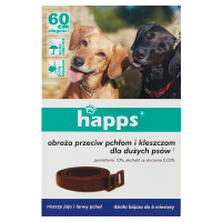 Happs wodoodporna Obroża przeciw pchłom i kleszczom dla dużych psów 60cm (1 szt)
