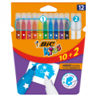BiC Kids Flamastry 10 kolorów i wymazywacze 2 sztuki