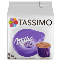 Tassimo Milka Słodzony napój kakaowy w proszku z odtłuszczonym mlekiem w proszku (8 szt)