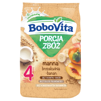 BoboVita Porcja Zbóż Kaszka mleczna manna brzoskwinia-banan po 4 miesiącu (210 g)