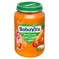 BoboVita Pomidorowa z kurczakiem i ryżem po 6 miesiącu (190 g)