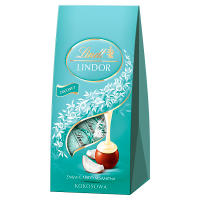 Lindt Lindor Pralinki z czekolady mlecznej z nadzieniem kokosowym (100 g)