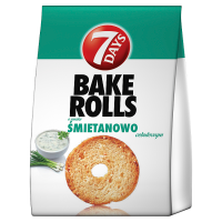 7 Days Bake Rolls Chrupki chlebowe o smaku śmietanowo cebulowym (160 g)