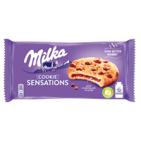 Milka Sensations Ciastka z kawałkami czekolady mlecznej z mleka alpejskiego  (156 g)