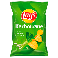 Lay's Chipsy ziemniaczane karbowane o smaku zielonej cebulki (130 g)