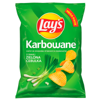 Lay's Chipsy ziemniaczane karbowane o smaku zielona cebulka (210 g)