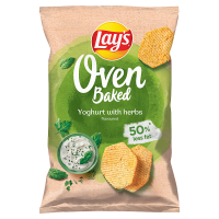 Lay's Oven Baked Pieczone formowane chipsy ziemniaczane o smaku jogurtu z ziołami (125 g)