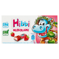 Hibbi Mlekoladki Batoniki mleczne z nadzieniem o smaku jogurtowo-truskawkowym (100 g)