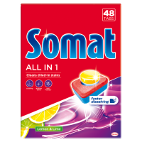 Somat All in 1 Lemon & Lime Tabletki do mycia naczyń w zmywarkach (48 szt)