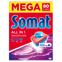 Somat All in 1 Tabletki do mycia naczyń w zmywarkach (80 szt)