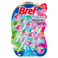 Bref WC Perfume Switch Zawieszka do muszli WC zielone jabłko-lilia wodna