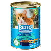 Reno Pełnoporcjowa karma dla dorosłych kotów z rybą (415 g)