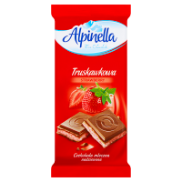 Alpinella Czekolada mleczna nadziewana truskawkowa  (100 g)