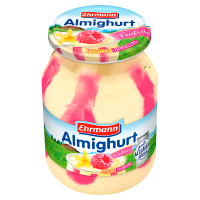 Ehrmann Jogurt o smaku waniliowym z wsadem malinowym