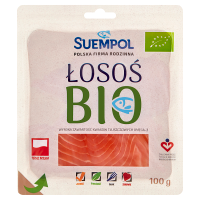 Suempol Bio Łosoś norweski z hodowli ekologicznej wędzony plastrowany (100 g)