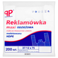 PP Professional Reklamówka maxi odzieżowa moletowana HDPE 37/12 x 75 (200 szt)