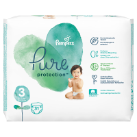 Pampers Pure Protection Rozmiar 3, 6-10 kg (31 szt)
