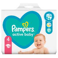 Pampers Active Baby Rozmiar 4, waga 9-14 kg (76 szt)