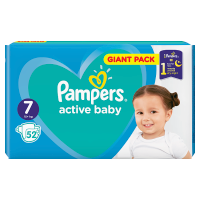 Pampers Active Baby Rozmiar 7, waga 15 kg+ (52 szt)