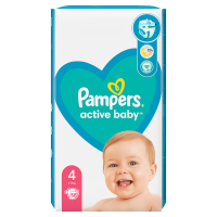 Pampers Active Baby Rozmiar 4, waga 9-14 kg (58 szt)