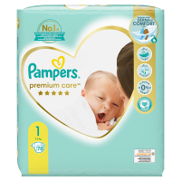 Pampers Premium Care, Rozmiar 1, waga 2-5 kg (78 szt)