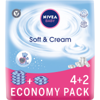 NIVEA Baby Soft & Cream Chusteczki  (6x63 szt)