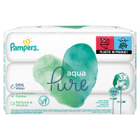 Pampers Aqua Pure Chusteczki nawilżane dla niemowląt (3x48 szt)