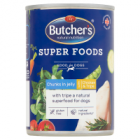 Butcher's Super Foods Karma dla dorosłych psów kawałki w galaretce z kurczakiem i flaczkami (400 g)