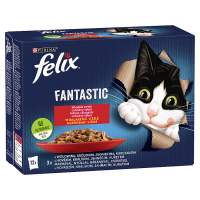 Felix Fantastic Karma dla kotów wybór mięs w galaretce (12x85 g)