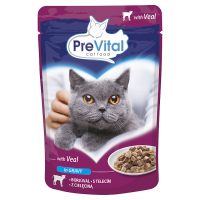 PreVital Karma dla kotów z cielęciną w sosie (100 g)