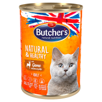 Butcher's Natural&Healthy Karma dla dorosłych kotów kawałki w galaretce z dziczyzną (400 g)