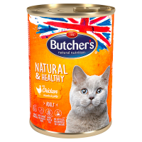 Butcher's Natural&Healthy Karma dla dorosłych kotów kawałki w galaretce z kurczakiem (400 g)