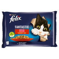 Felix Fantastic Karma dla kotów wiejskie smaki w galaretce z Królikiem i Jagnięciną (4 x 85 g) (340 g)