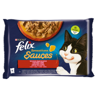Felix Sensations Sauce Karma dla kotów wiejskie smaki w sosie z Indykiem i Jagnięciną (4 x 85 g) (340 g)