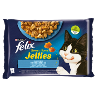 Felix Sensations Jellies Karma dla kotów smaki rybne w galaretce z Łososiem i Rybą Oceaniczną ( 340 g)
